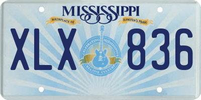 MS license plate XLX836