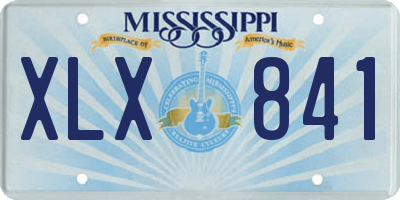 MS license plate XLX841