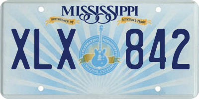 MS license plate XLX842