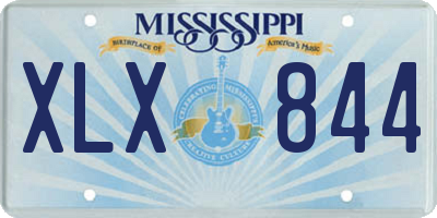 MS license plate XLX844