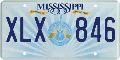 MS license plate XLX846