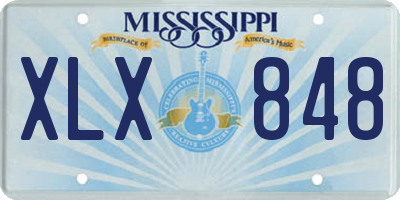 MS license plate XLX848