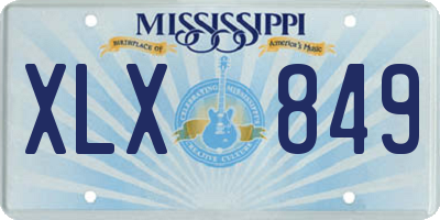 MS license plate XLX849