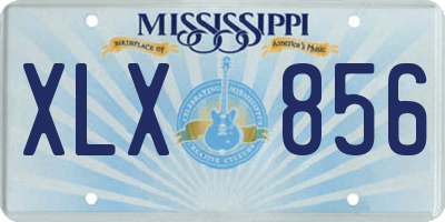 MS license plate XLX856