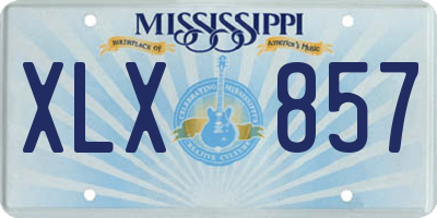 MS license plate XLX857