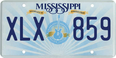 MS license plate XLX859