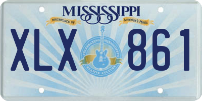 MS license plate XLX861