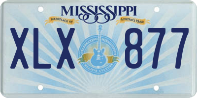 MS license plate XLX877