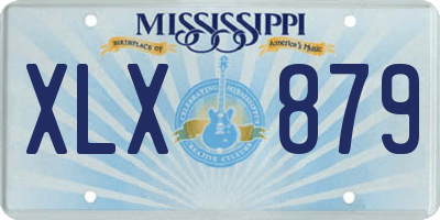 MS license plate XLX879