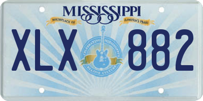 MS license plate XLX882
