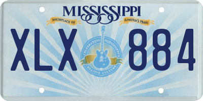MS license plate XLX884