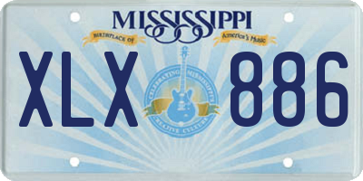 MS license plate XLX886