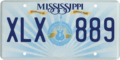 MS license plate XLX889