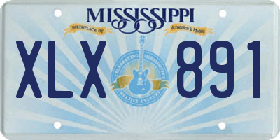 MS license plate XLX891