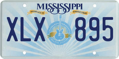 MS license plate XLX895