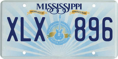 MS license plate XLX896