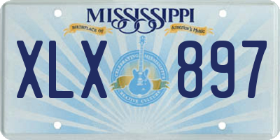 MS license plate XLX897
