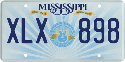 MS license plate XLX898