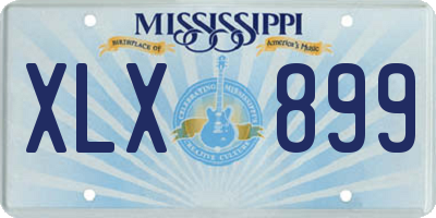 MS license plate XLX899