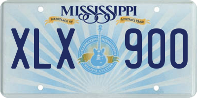 MS license plate XLX900