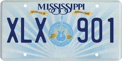 MS license plate XLX901