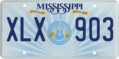 MS license plate XLX903