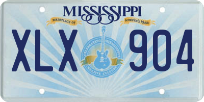 MS license plate XLX904