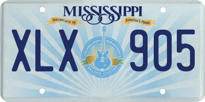 MS license plate XLX905