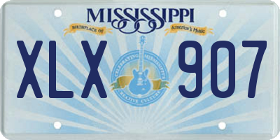 MS license plate XLX907