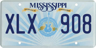 MS license plate XLX908