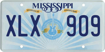 MS license plate XLX909