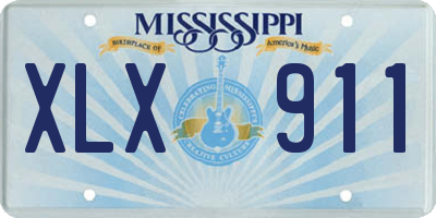 MS license plate XLX911