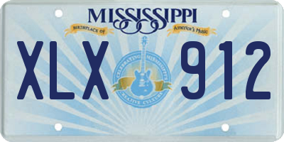 MS license plate XLX912