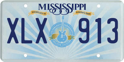 MS license plate XLX913