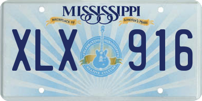 MS license plate XLX916