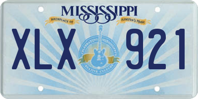 MS license plate XLX921
