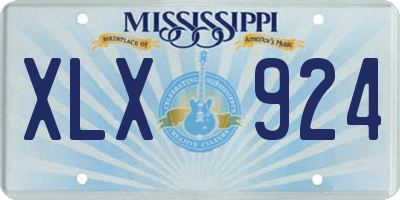 MS license plate XLX924