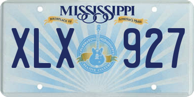 MS license plate XLX927
