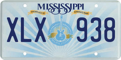 MS license plate XLX938