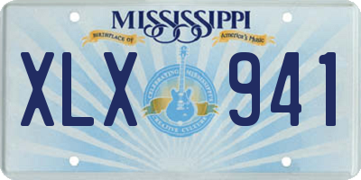 MS license plate XLX941