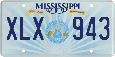 MS license plate XLX943