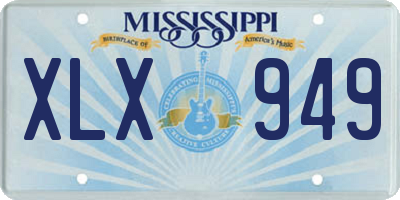 MS license plate XLX949