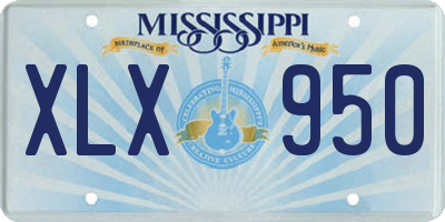 MS license plate XLX950