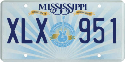 MS license plate XLX951