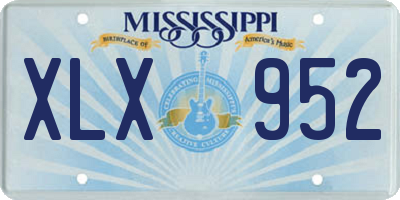 MS license plate XLX952