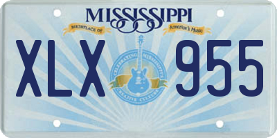 MS license plate XLX955