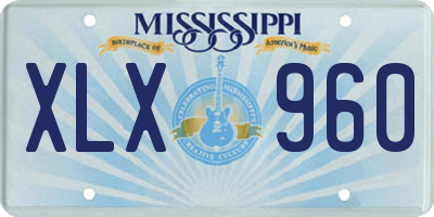MS license plate XLX960