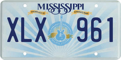 MS license plate XLX961