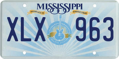 MS license plate XLX963