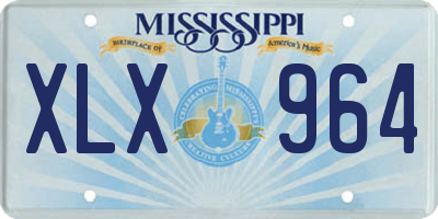 MS license plate XLX964